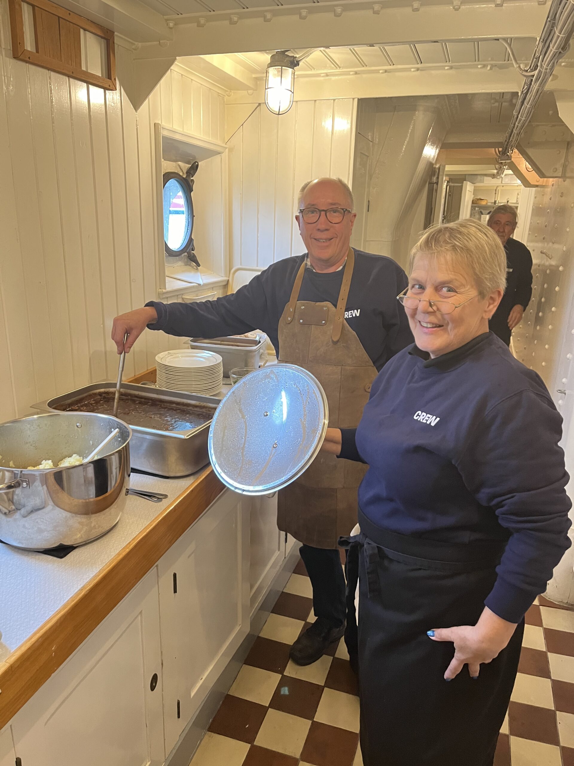 Anders och Maria Wågberg i Sankt Eriks kabyss